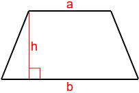 Área de un trapezoide usando 2 bases y altura